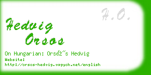 hedvig orsos business card