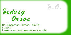 hedvig orsos business card